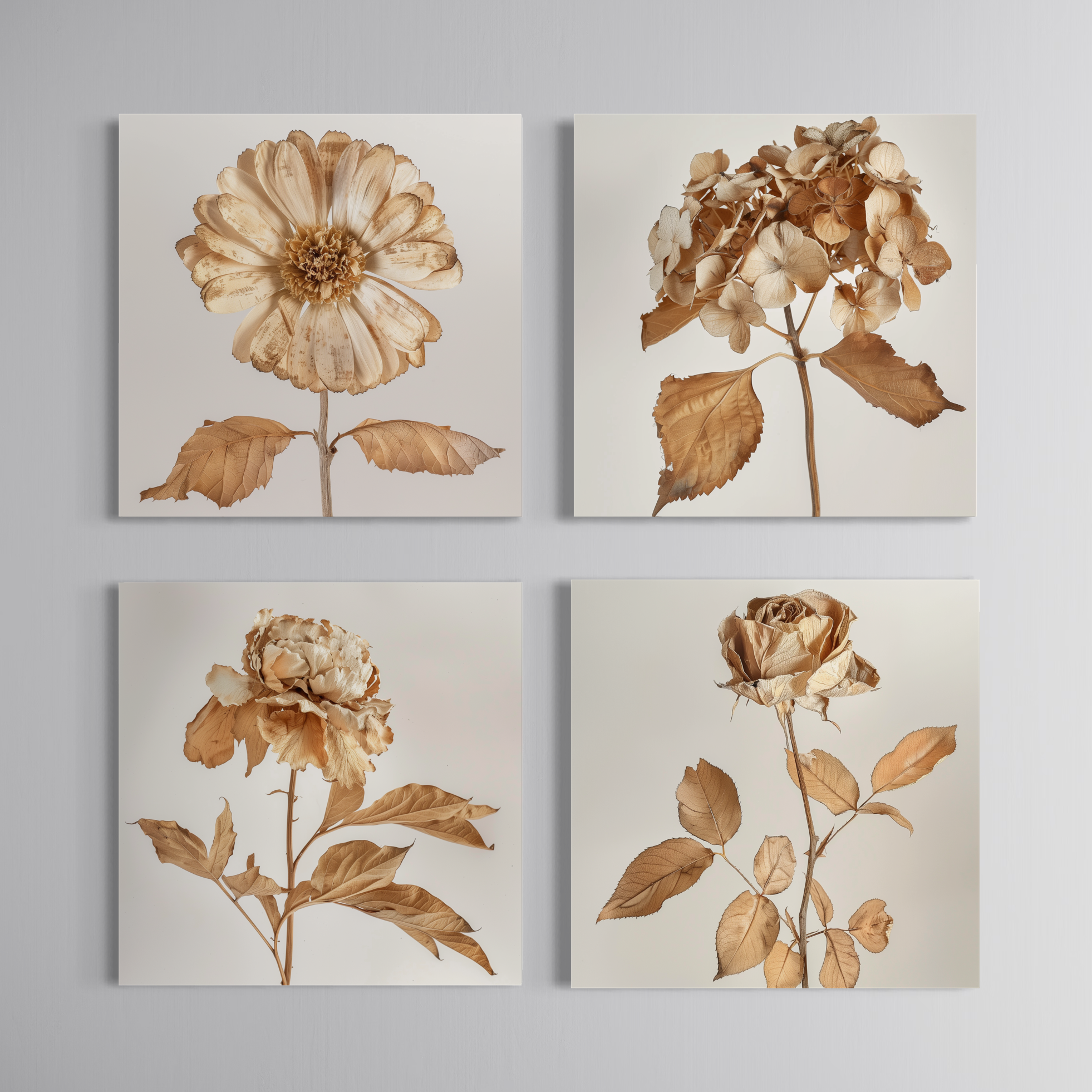 POZY Botanical Series | Dried Flowers | Four-Piece Set